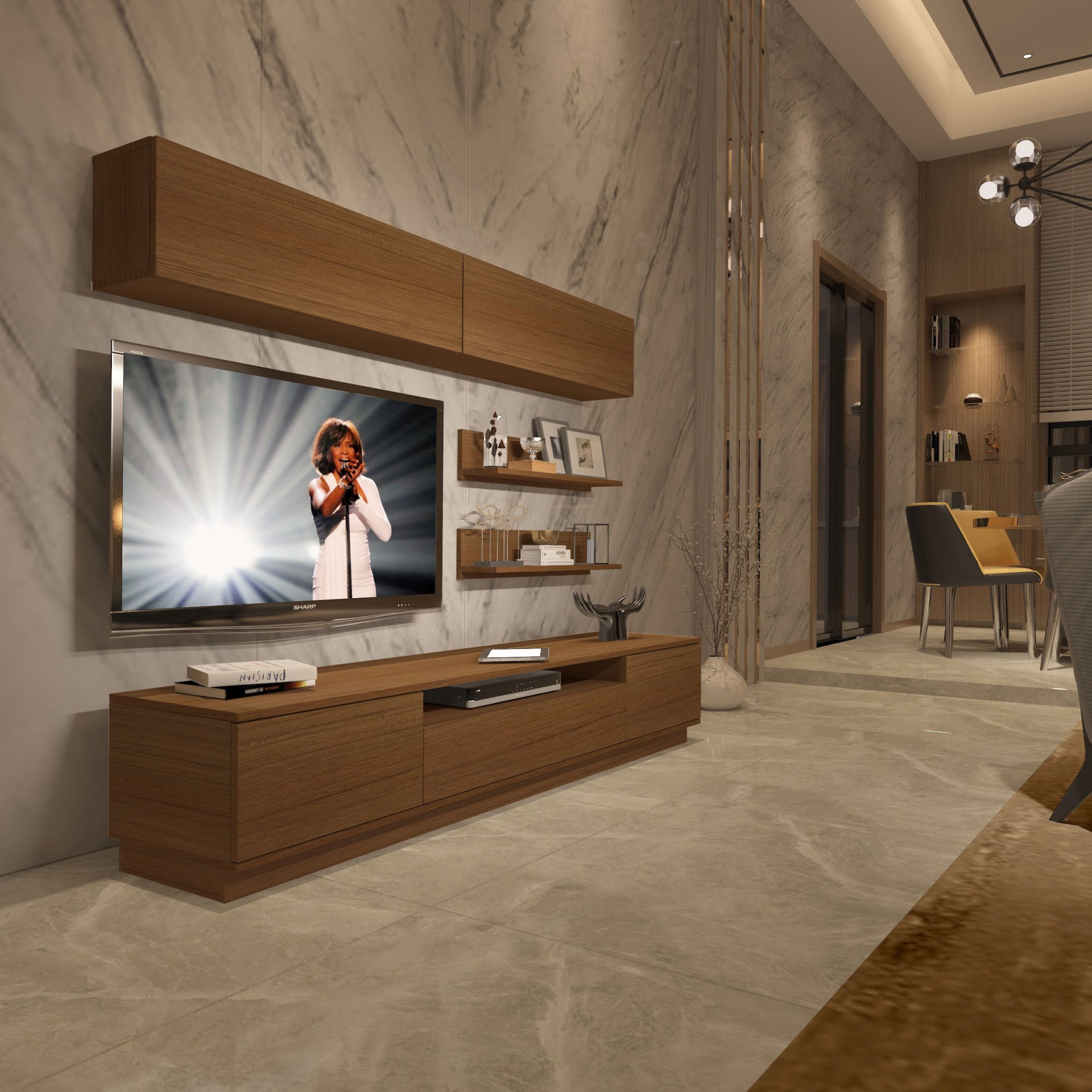 Decoraktiv Trendstyle 5S Mdf Tv Ünitesi Tv Sehpası Ceviz