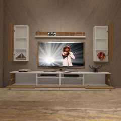 Decoraktiv Trendstyle 5220DS Mdf Tv Ünitesi Tv Sehpası Beyaz - Pera