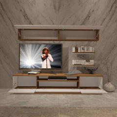Decoraktiv Trendstyle 5S Mdf Tv Ünitesi Tv Sehpası Ceviz - Beyaz