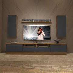 Decoraktiv Trendstyle 5220DS Mdf Tv Ünitesi Tv Sehpası Pera - Antrasit