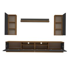 Decoraktiv Trendstyle 5220DS Mdf Tv Ünitesi Tv Sehpası Pera - Antrasit