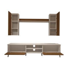 Decoraktiv Eko 7 Mdf Dvd Gold Tv Ünitesi Tv Sehpası Beyaz - Ceviz