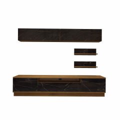 Decoraktiv Trendstyle 5S Mdf Tv Ünitesi Tv Sehpası Pera - Siyah Mermer