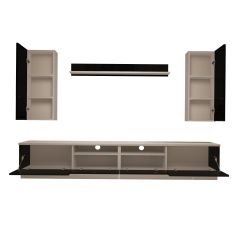 Decoraktiv Trendstyle 5220D Slm Tv Ünitesi Tv Sehpası Beyaz - Siyah