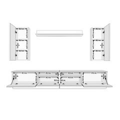 Decoraktiv Trendstyle 5220D Slm Tv Ünitesi Tv Sehpası Beyaz - Ceviz