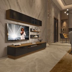 Decoraktiv Trendstyle 5S Mdf Tv Ünitesi Tv Sehpası Pera - Siyah