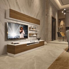 Decoraktiv Trendstyle 5S Mdf Tv Ünitesi Tv Sehpası Beyaz - Pera