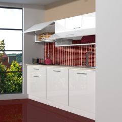 Decoraktiv Style 160 MDF Hazır Mutfak Dolabı Parlak Beyaz