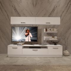 Decoraktiv Trendstyle 5 Slm Tv Ünitesi Tv Sehpası Parlak Beyaz