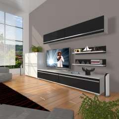 Decoraktiv Eko 6Y Mdf Std Tv Ünitesi Tv Sehpası Beyaz - Siyah