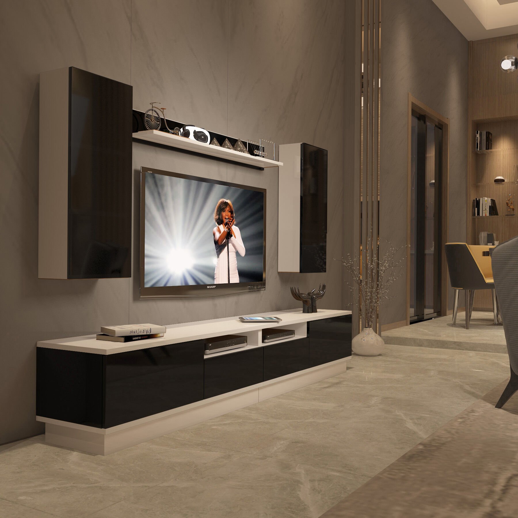 Decoraktiv Trendstyle 5220DS Slm Tv Ünitesi Tv Sehpası