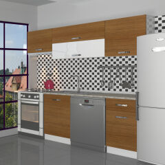 Decoraktiv Elite 220 MDF Hazır Mutfak Dolabı Ceviz