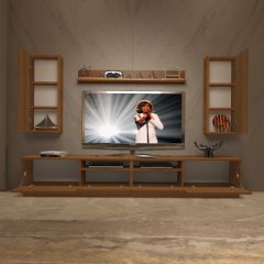 Decoraktiv Trendstyle 5220DS Slm Tv Ünitesi Tv Sehpası Ceviz