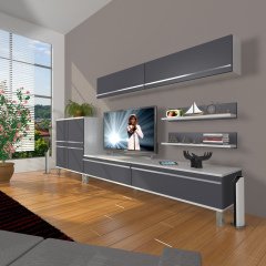Decoraktiv Eko 6Y Mdf Std Krom Ayaklı Tv Ünitesi Tv Sehpası