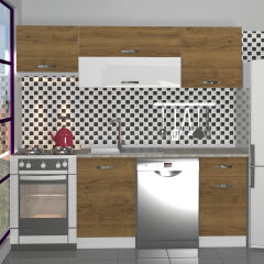 Decoraktiv Elite 220 MDF Hazır Mutfak Dolabı Pera