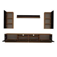 Decoraktiv Trendstyle 5220DS Slm Tv Ünitesi Tv Sehpası Ceviz - Siyah