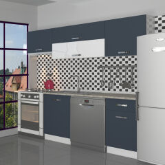 Decoraktiv Elite 220 MDF Hazır Mutfak Dolabı Antrasit
