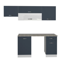 Decoraktiv Elite 220 MDF Hazır Mutfak Dolabı Antrasit
