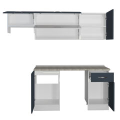 Decoraktiv Elite 220 MDF Hazır Mutfak Dolabı Antrasit
