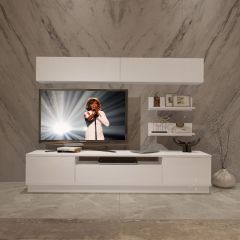 Decoraktiv Trendstyle 5S Slm Tv Ünitesi Tv Sehpası Parlak Beyaz