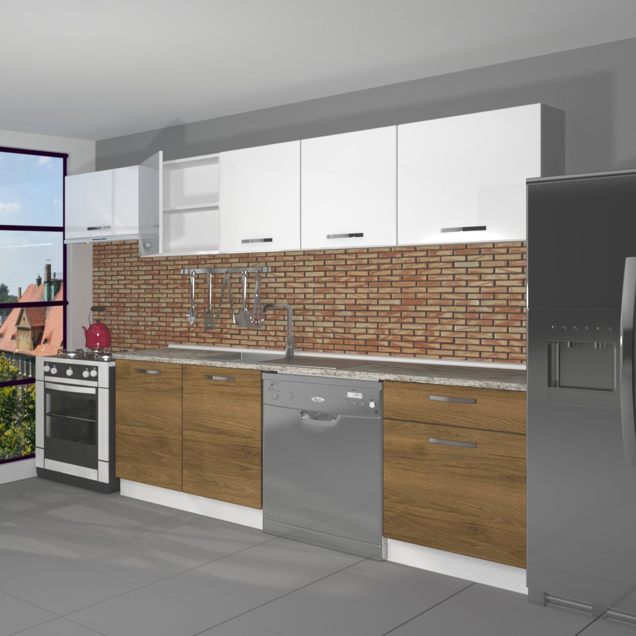 Decoraktiv Elite 280 MDF Hazır Mutfak Dolabı