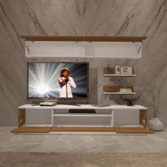 Decoraktiv Trendstyle 5S Slm Tv Ünitesi Tv Sehpası Beyaz - Ceviz