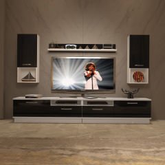 Decoraktiv Trendstyle 5220DA Mdf Tv Ünitesi Tv Sehpası Beyaz - Siyah