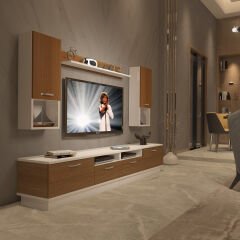 Decoraktiv Trendstyle 5220DA Mdf Tv Ünitesi Tv Sehpası Beyaz - Ceviz