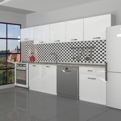 Decoraktiv Elite 280 MDF Hazır Mutfak Dolabı Parlak Beyaz