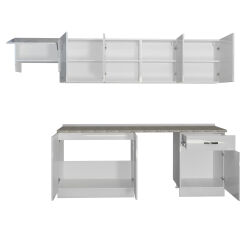 Decoraktiv Elite 280 MDF Hazır Mutfak Dolabı Parlak Beyaz