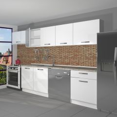 Decoraktiv Elite 280 MDF Hazır Mutfak Dolabı Parlak Beyaz