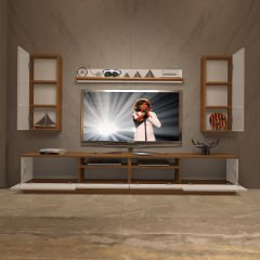 Decoraktiv Trendstyle 5220DA Mdf Tv Ünitesi Tv Sehpası Ceviz - Beyaz