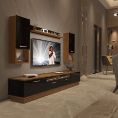 Decoraktiv Trendstyle 5220DA Mdf Tv Ünitesi Tv Sehpası Ceviz - Siyah