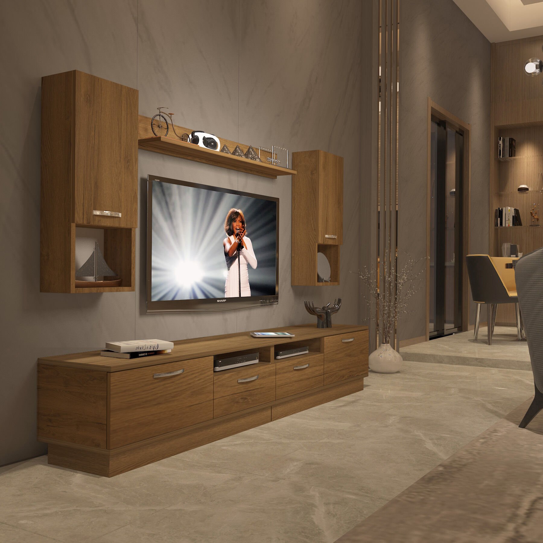 Decoraktiv Trendstyle 5220DA Mdf Tv Ünitesi Tv Sehpası Pera