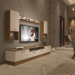 Decoraktiv Trendstyle 5220DA Mdf Tv Ünitesi Tv Sehpası Pera - Beyaz