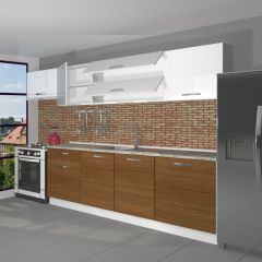 Decoraktiv Ekol 280 MDF Hazır Mutfak Dolabı Ceviz - Beyaz