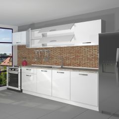 Decoraktiv Ekol 280 MDF Hazır Mutfak Dolabı Parlak Beyaz
