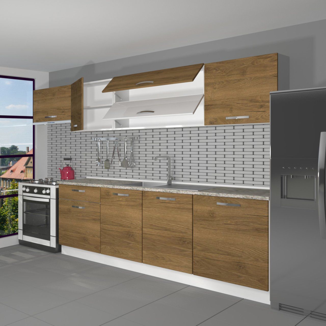 Decoraktiv Ekol 280 MDF Hazır Mutfak Dolabı Pera