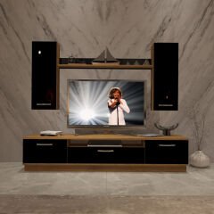 Decoraktiv Trendstyle 5D Mdf Tv Ünitesi Tv Sehpası Pera - Siyah