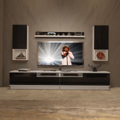Decoraktiv Trendstyle 5220DAS Mdf Tv Ünitesi Tv Sehpası Beyaz - Siyah