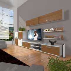 Decoraktiv Eko 6Y Mdf Dvd Tv Ünitesi Tv Sehpası Beyaz - Ceviz