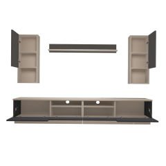 Decoraktiv Trendstyle 5220DAS Mdf Tv Ünitesi Tv Sehpası Beyaz - Antrasit