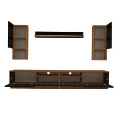 Decoraktiv Trendstyle 5220DAS Mdf Tv Ünitesi Tv Sehpası Ceviz - Siyah