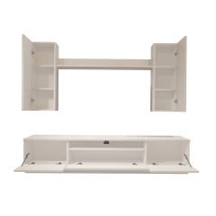 Decoraktiv Trendstyle 5DS Mdf Tv Ünitesi Tv Sehpası Parlak Beyaz