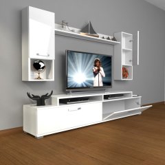 Decoraktiv Ekoflex 5DA Slm Tv Ünitesi Tv Sehpası Parlak Beyaz