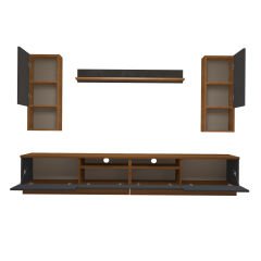 Decoraktiv Trendstyle 5220DAS Mdf Tv Ünitesi Tv Sehpası Ceviz - Antrasit