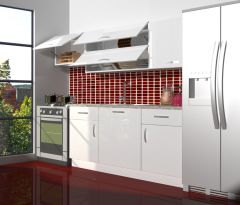 Decoraktiv Prestij 220 MDF Hazır Mutfak Dolabı Parlak Beyaz