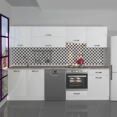 Decoraktiv Elite 280Y Ankastre MDF Hazır Mutfak Dolabı Parlak Beyaz