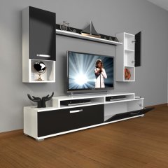 Decoraktiv Ekoflex 5DA Slm Tv Ünitesi Tv Sehpası Beyaz - Siyah