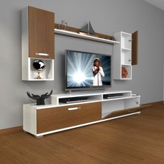 Decoraktiv Ekoflex 5DA Slm Tv Ünitesi Tv Sehpası Beyaz - Ceviz